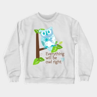 Blue owl Crewneck Sweatshirt